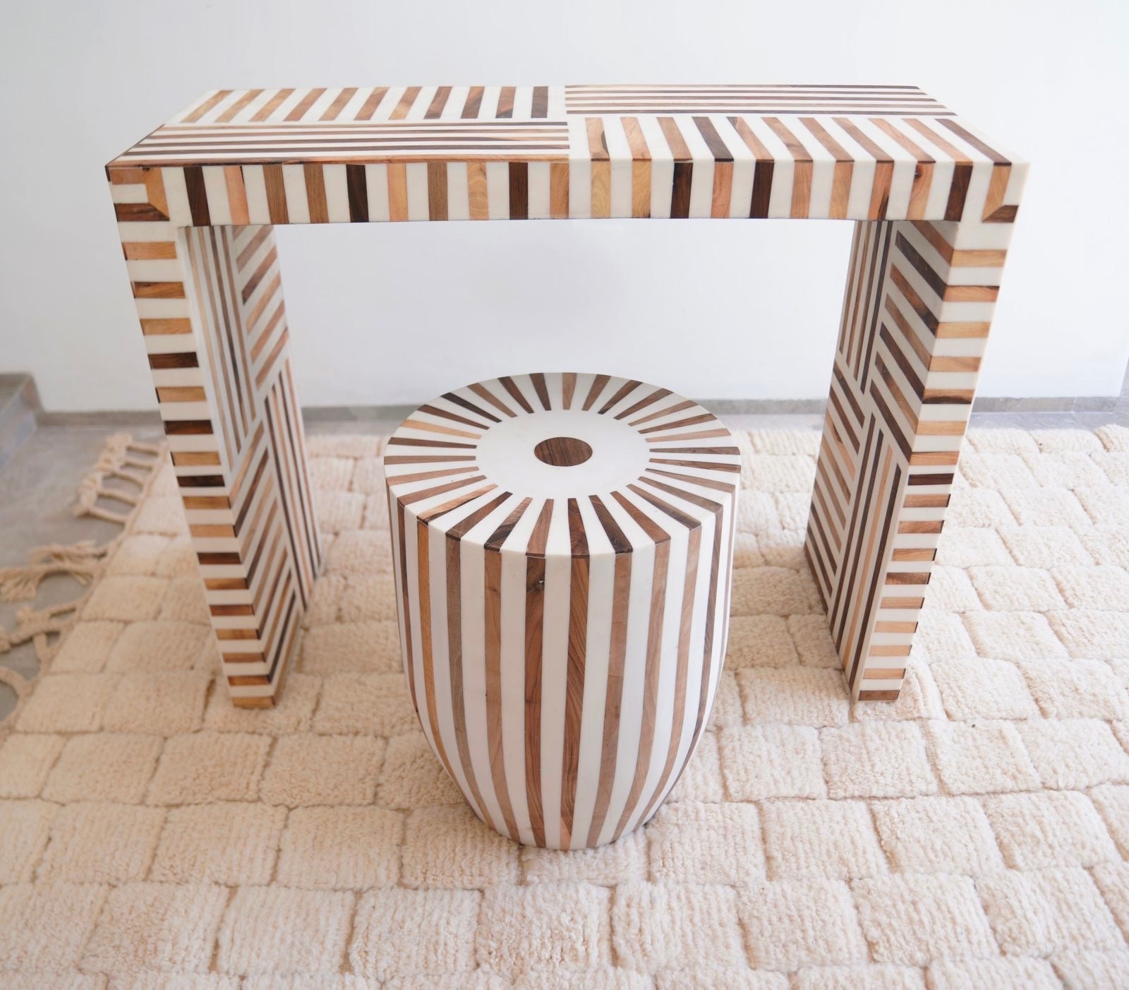 DEVA - Table d'appoint motifs géométriques